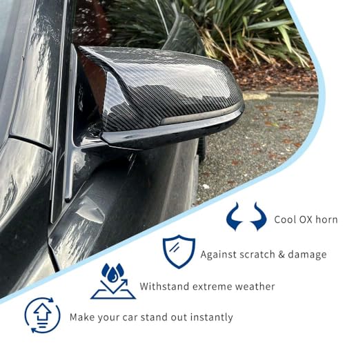 XPHAZZ Real Carbon Fiber Side Mirror Cover Compatible with 3-Series F30 F31 F34 / 4-Series F32 F33 F36 / 2-Series F22 F23 / 1 Series F20 X1 E84 M2 F87 (Real Carbon Fiber, F22 F30 F32 F36) - Image 4