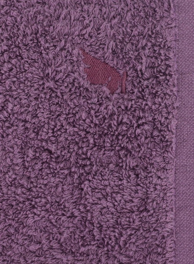 maspar 100% Cotton Embedded Stripe Face Towel, Set of 4, (30 x 30 cm), Purple - Image 3