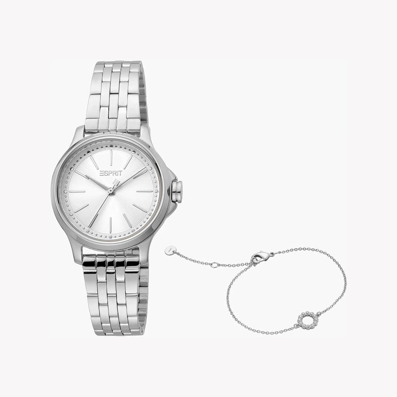 ESPRIT Women's Silver Stainless Steel Watch,Silver Dial|ES1L144M2035 - Image 1