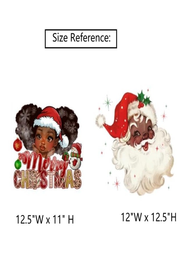 Zaiphany Black Santa Christmas Window Clings - African American Decorations for Home, School, Party - Window Stickers and Decor - Image 2