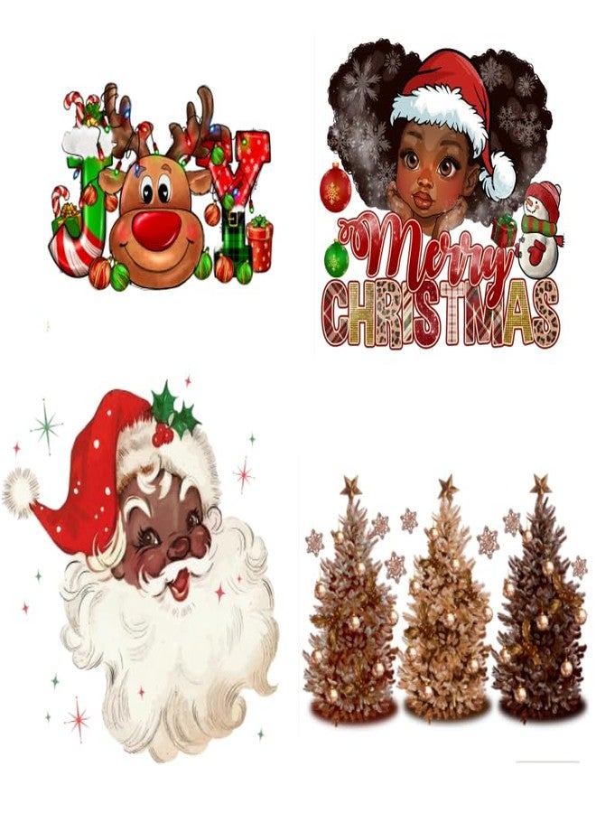 Zaiphany Black Santa Christmas Window Clings - African American Decorations for Home, School, Party - Window Stickers and Decor - Image 4