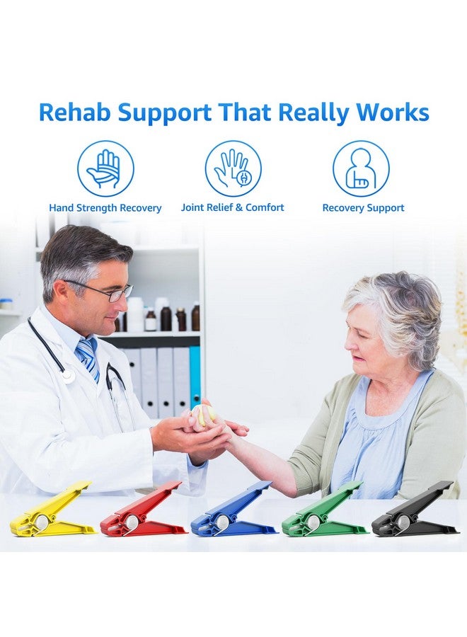 FitBeast Finger Exerciser Set - 5 Resistance Clips for Hand Therapy, Grip Strength & Dexterity - Ideal Finger Strengthener for Rehab, Stroke Recovery, Arthritis, Seniors & Athletes - Image 4