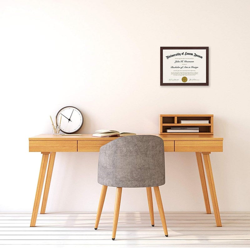 Americanflat 8.5x11 Diploma Frame with Shatter-Resistant Glass - Document Frames with Engineered Wood - Legacy Collection - Certificate Frame for Tabletop and Wall Display - Mahogany - Image 4