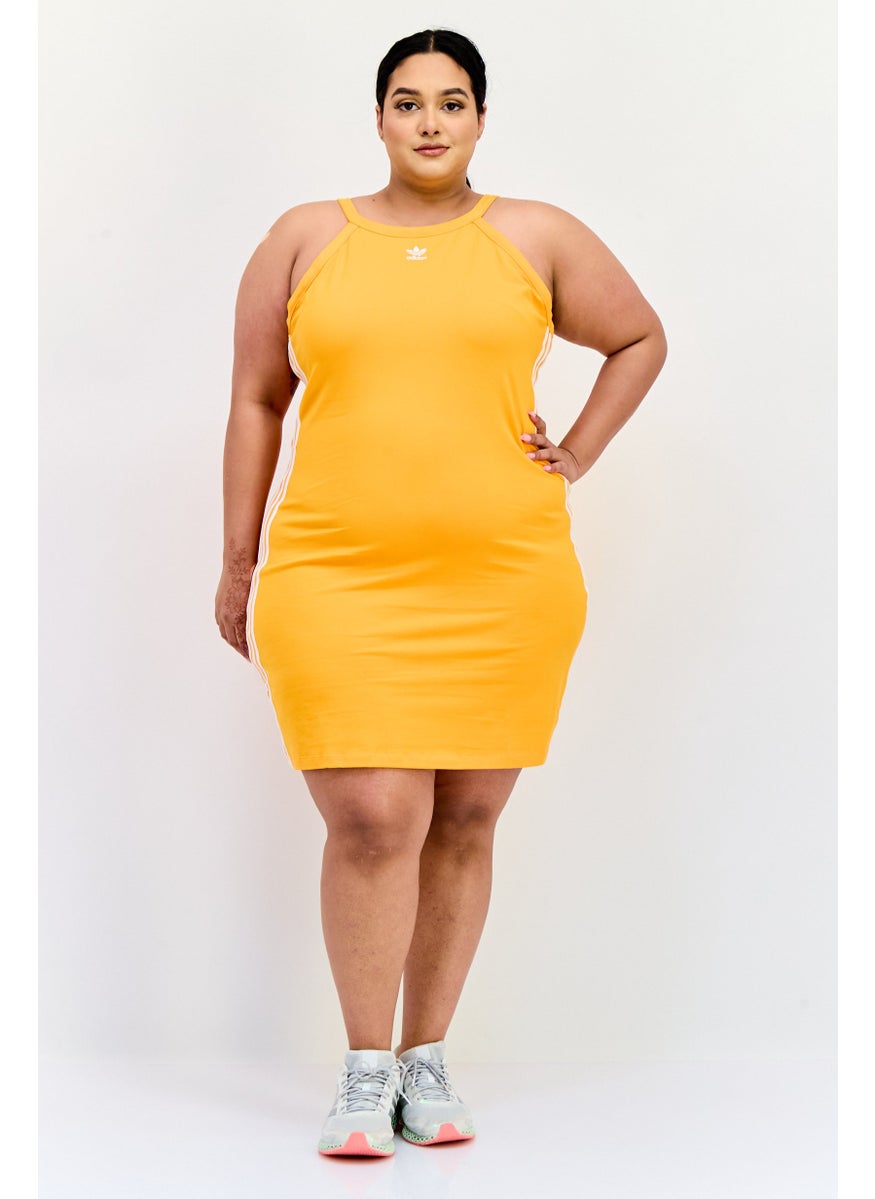 adidas Originals Women Plus Size Sleeveless Outdoor Dress, Orange  - Image 2