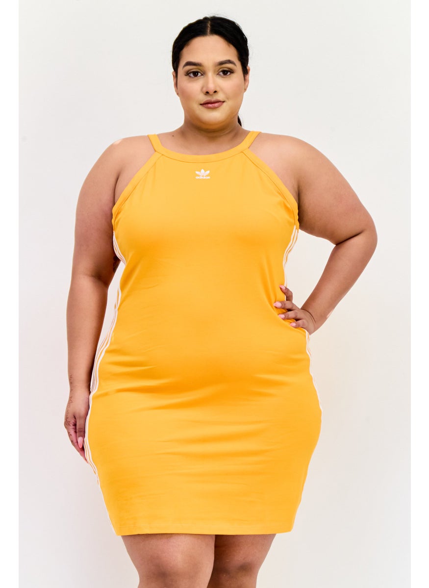 adidas Originals Women Plus Size Sleeveless Outdoor Dress, Orange  - Image 1