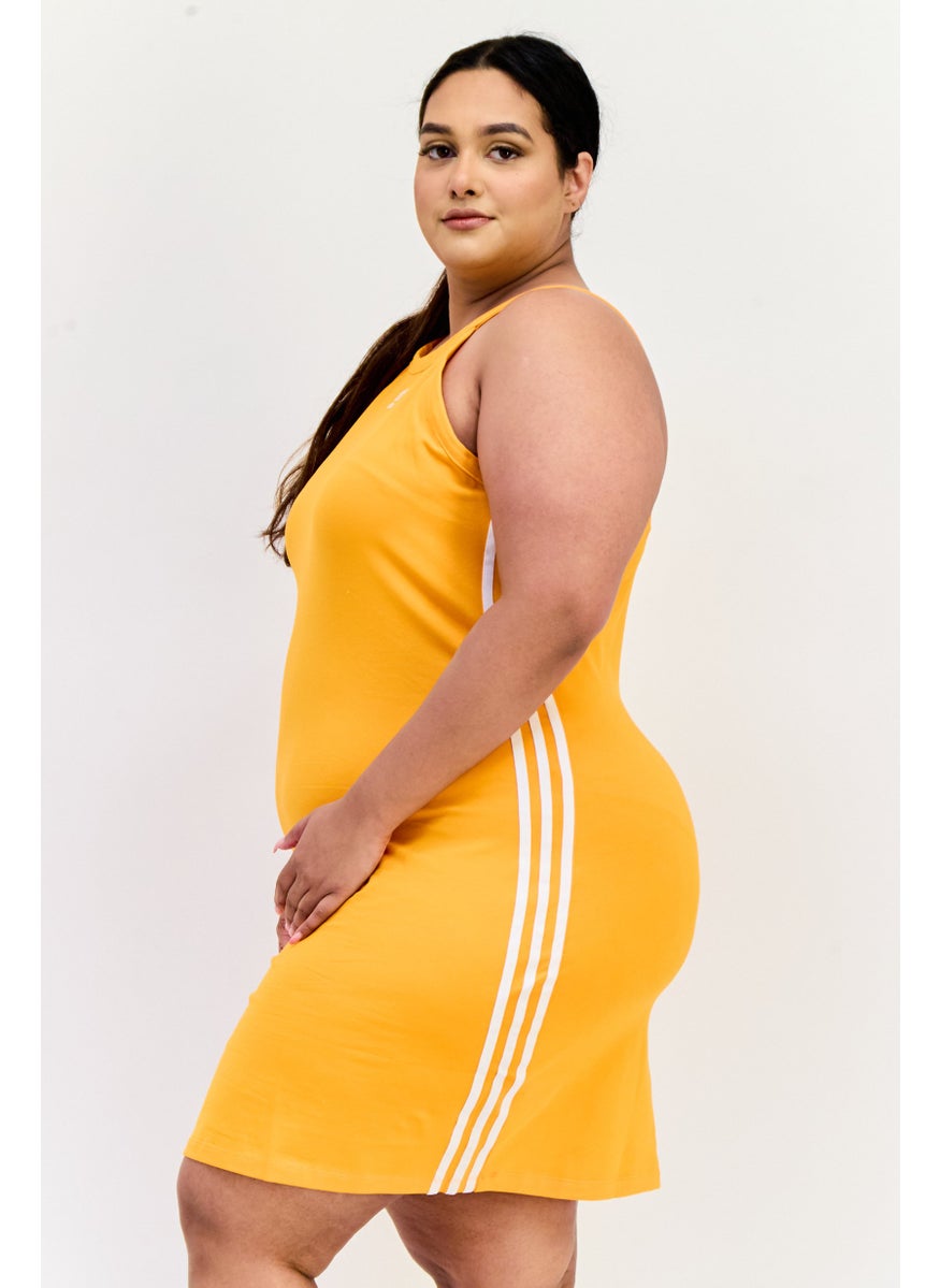 adidas Originals Women Plus Size Sleeveless Outdoor Dress, Orange  - Image 3