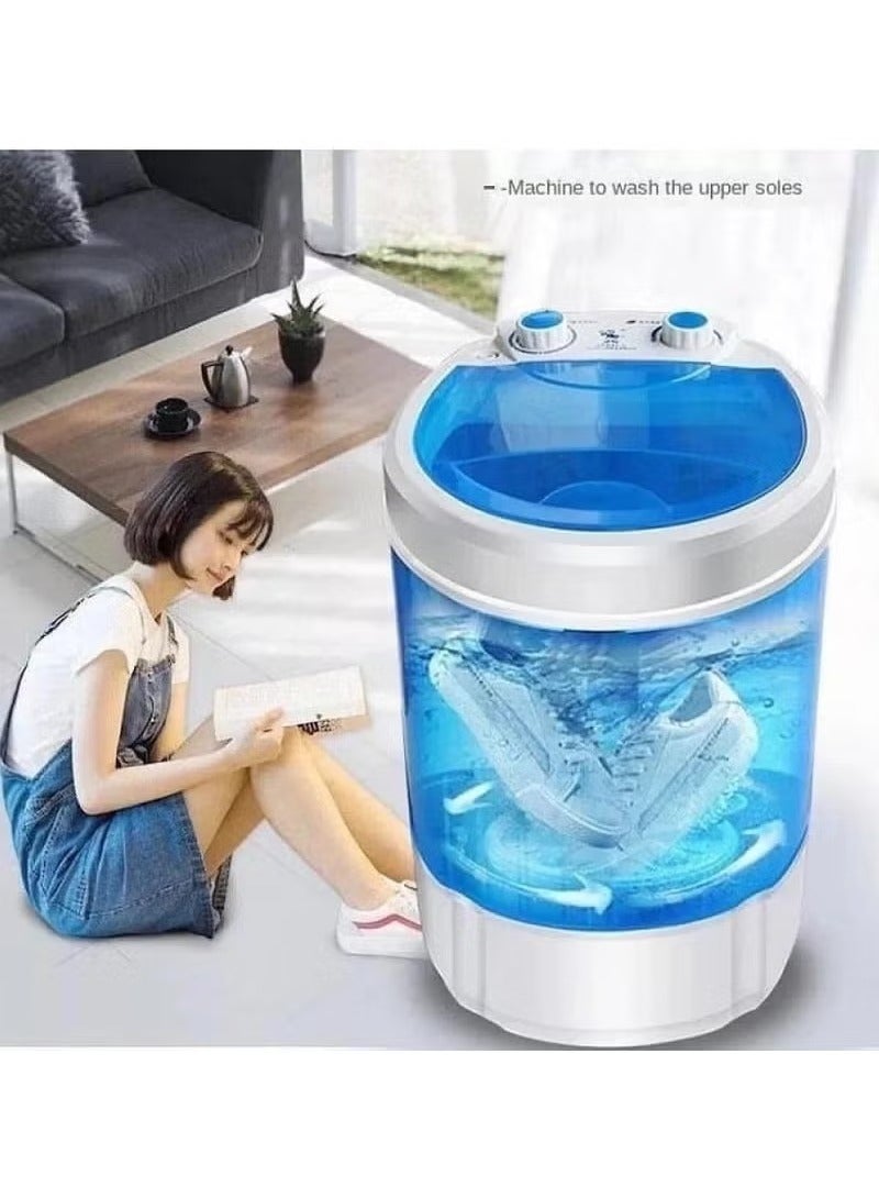 تايجر "DLC-37155 2-in-1 Portable Mini Washing Machine – 4.8kg Compact Washer for Clothes & Shoes – Low Noise, Water-Saving Design – Perfect for Dorms, Apartments & Small Spaces – Blue"  - Image 4