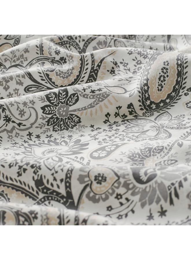 زبون غطاء وسادة، رمادي/أبيض، 50×80 سم - Image 4