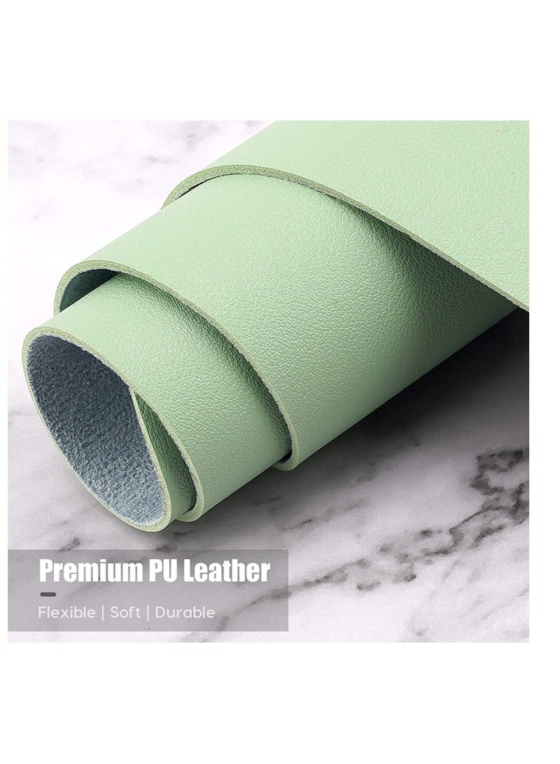 SYOSI Desk Pad, PU Leather Mouse pad Desk mat, Microfiber Desk pad Mouse pad, Waterproof Desk Mat for Desktop, Laptop Keyboard Mat, Non-Slip Desk Writing Pad for Office, Lake Green (11.8''X23.6'') - Image 5