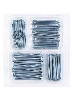 Generic 200 Pack Hardware Nails for Hanging Pictures, 4 Size Zinc Tiny Nail Assorted Kit, Picture Nail, Small Nails, Finishing Nail, Wall Nails and Galvanized Nails for Wood  - Image 1