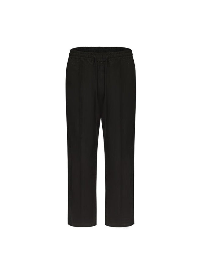 Heliport Helipad, Suede Striped Trousers, Black, XL - Image 1