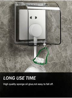 HomarKet Wall Switch Socket Face Plate,heighten Waterproof 86 Type Switch Socket Box Flip Switch Socket Cover Black Switch Socket Panel  - Image 4