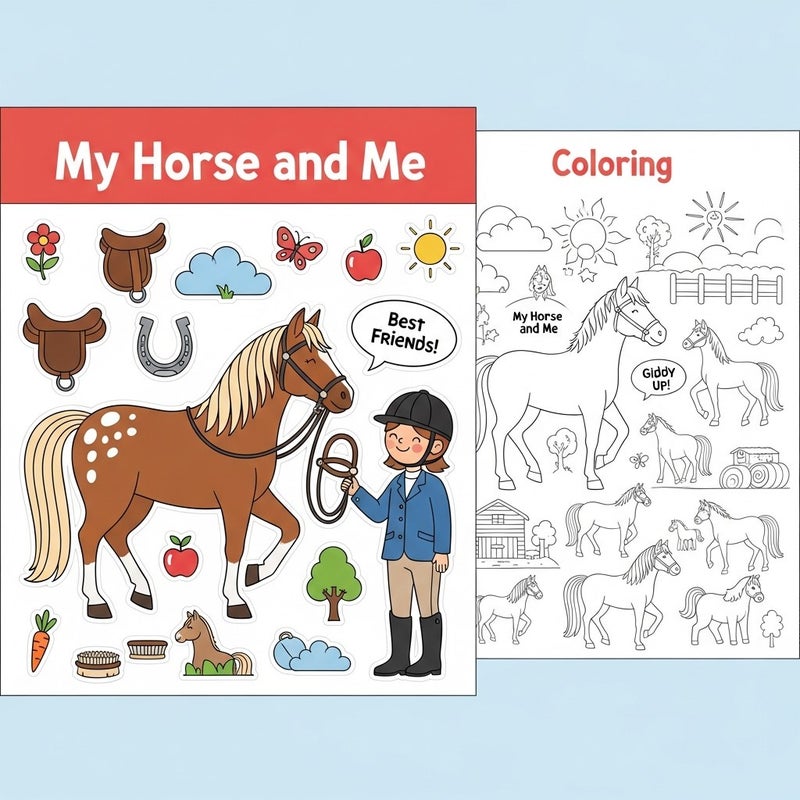 general My Horse and Me Sticker & Coloring Activity Book for Children - Image 4