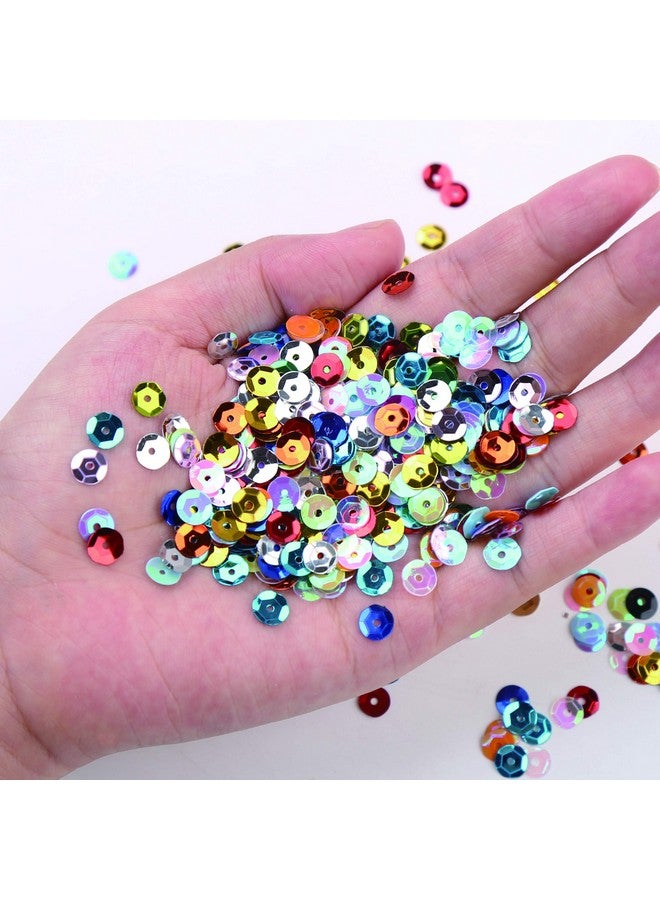 DIYASY 9800 Pcs 6Mm Bulk Loose Sequins 22 Colors Round Embroidery Sequins Cup Craft Sequins With Holes For Diy - Image 3
