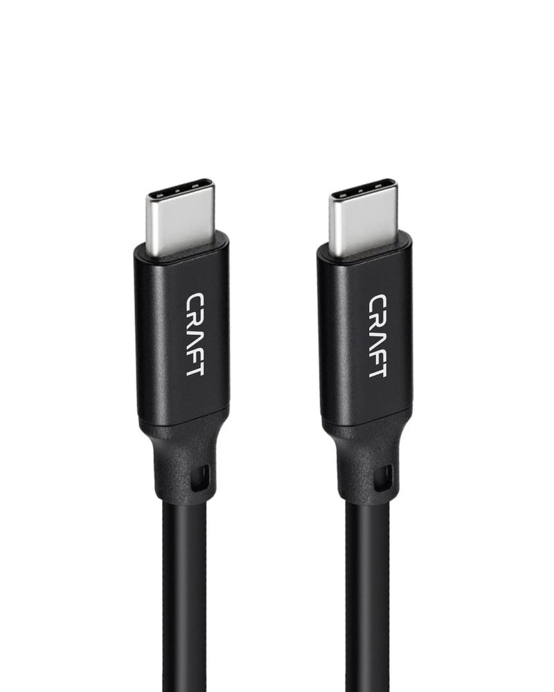 CRAFT 0.5FT USB C Charger Cable | 3.2 USB C to USB C Data Cable with 20Gbps Speed | 100W Fast Charging and High Speed USB C Cable with E-Marker IC Chip, for Phones, Laptops, Cameras, Monitors, Black - Image 5