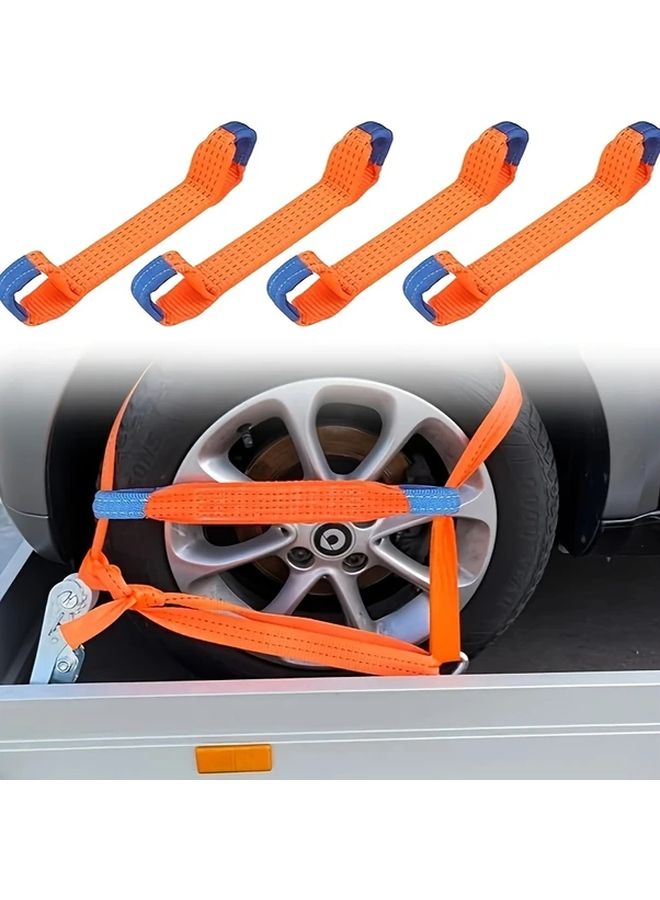 4pcs Universal 50mm Ratchet Tie Down Straps Abrasion Resistant Non Slip for Car Trailer Roof Rack - Image 2