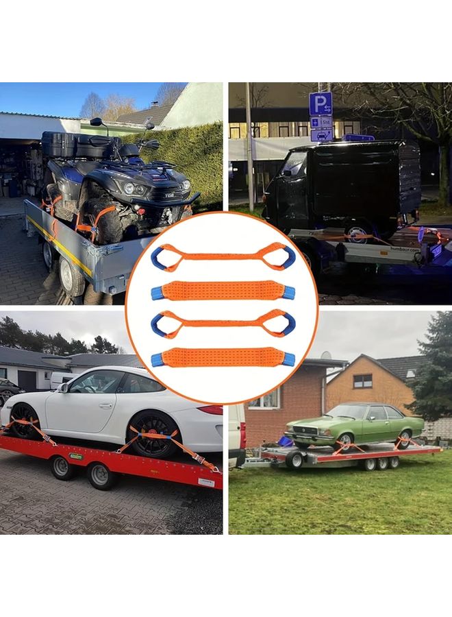 4pcs Universal 50mm Ratchet Tie Down Straps Abrasion Resistant Non Slip for Car Trailer Roof Rack - Image 4