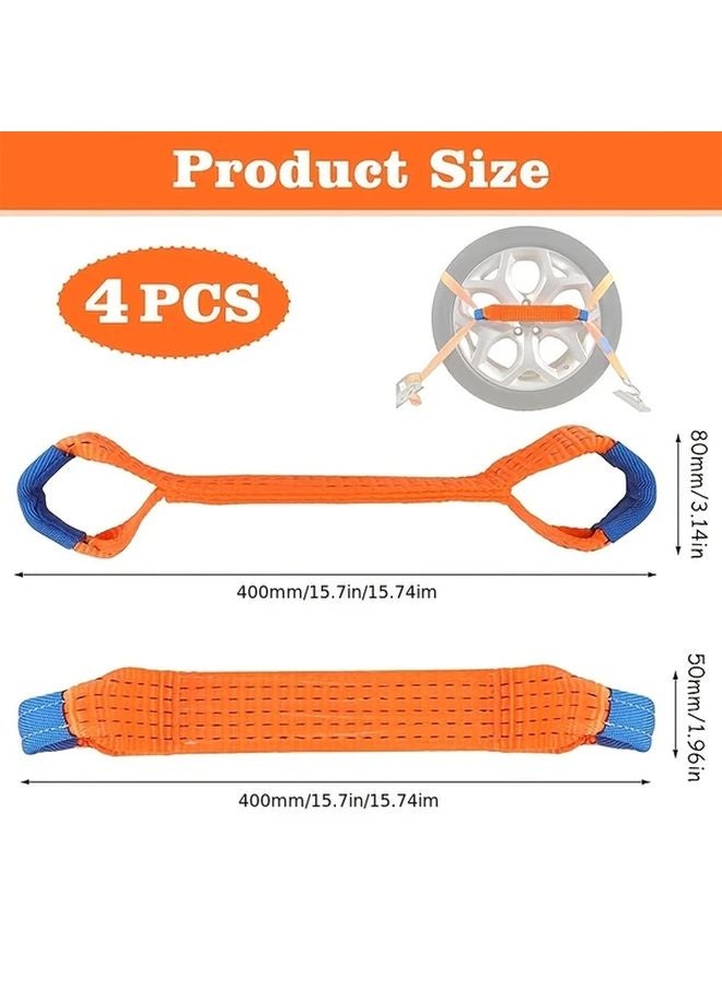 4pcs Universal 50mm Ratchet Tie Down Straps Abrasion Resistant Non Slip for Car Trailer Roof Rack - Image 1
