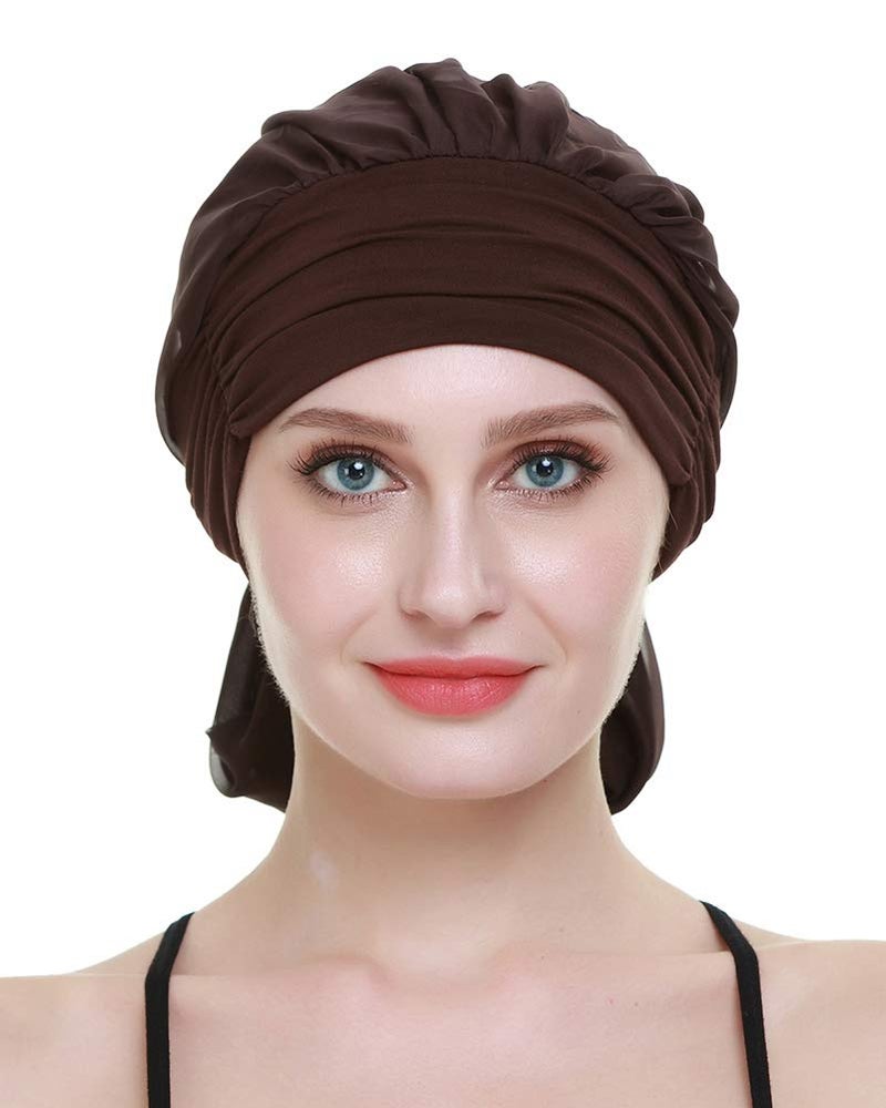 FocusCare Chemo Turban For Cancer Women HeadWrap Scarves Long Hair Wig Accessories - Image 2