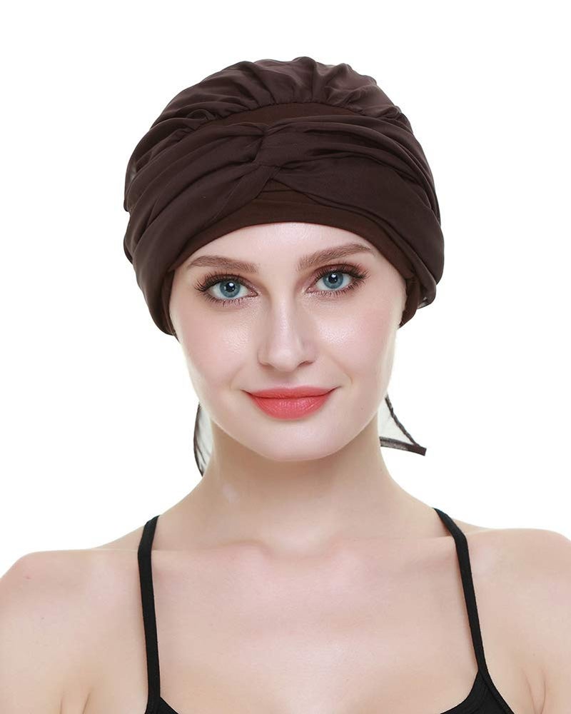FocusCare Chemo Turban For Cancer Women HeadWrap Scarves Long Hair Wig Accessories - Image 5