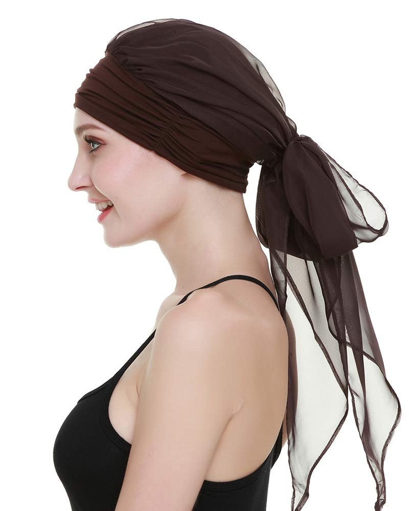 FocusCare Chemo Turban For Cancer Women HeadWrap Scarves Long Hair Wig Accessories - Image 3