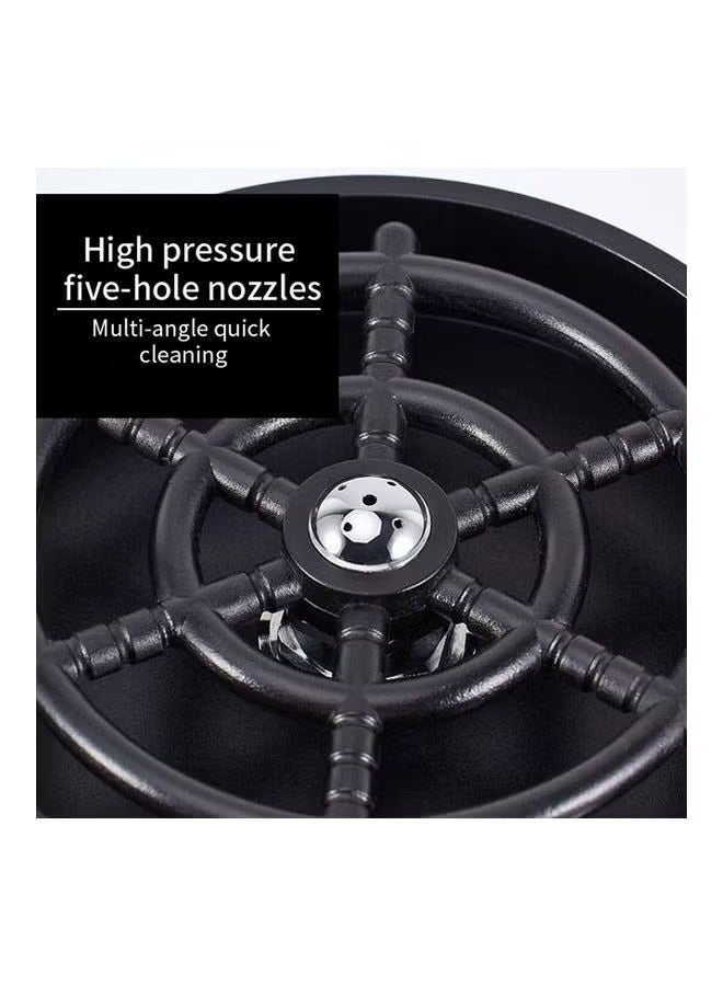 High-Pressure Stainless Steel Cup Washer – Automatic Sink Rinser for Kitchen, Bar & Home Use – Black - Image 5