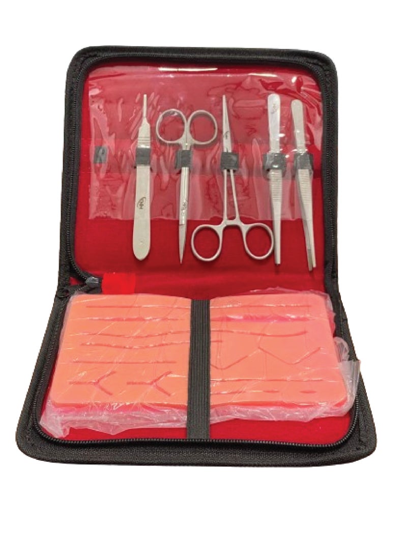 TNM Suture Practice Kit complete for Medical Students and Practice Surgery Kit with Reusable Silicone Suture Pad with the Realistic Skin Texture Suitable for Students Training - Image 2