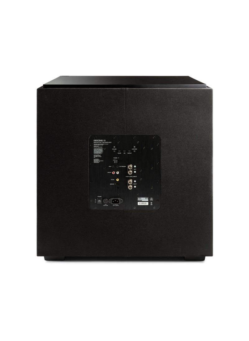 DEFINITIVE TECHNOLOGY - Descend DN12 12" Subwoofer (2021 Model) - Digitally Optimized for Movies and Music, New 3XR Architecture, 1500W Peak Class H Amplifier & (2) Pressure-Coupled 12" Bass Radiators - Image 1