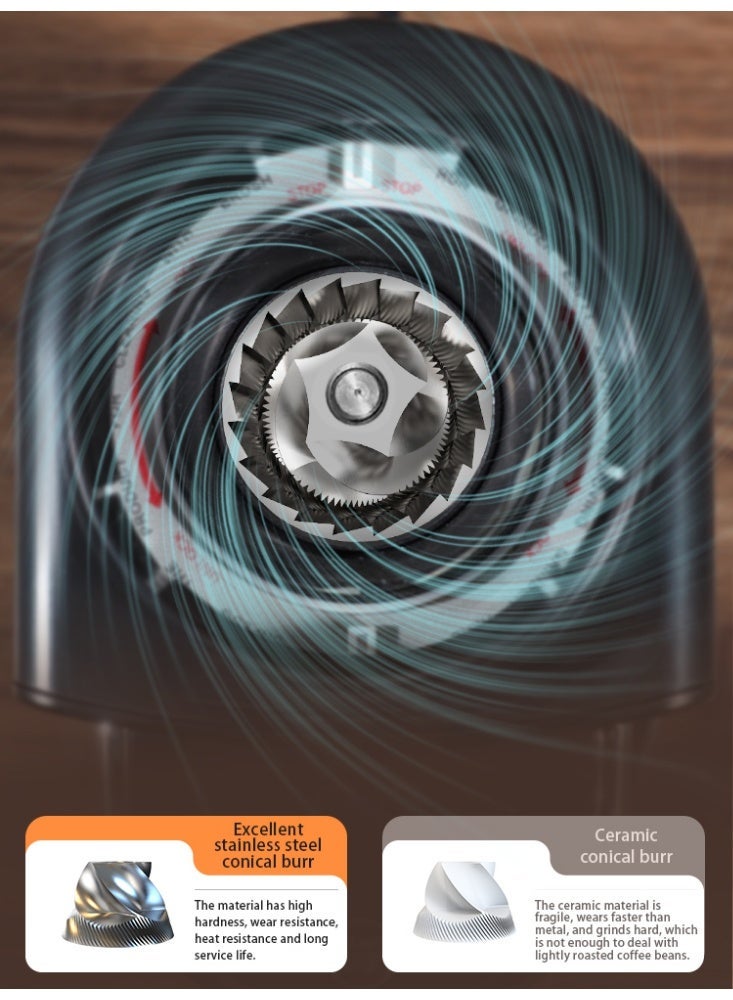 هيبرو ماكينة إسبريسو نصف أوتوماتيكية HiBREW H10B بقوة 20 بار مع مطحنة قهوة كهربائية ذات 31 سرعة، عبوة من قطعتين، طقم ماكينة قهوة منزلية، درجة حرارة قابلة للتعديل للقهوة الباردة/الساخنة، كابتشينو - Image 2