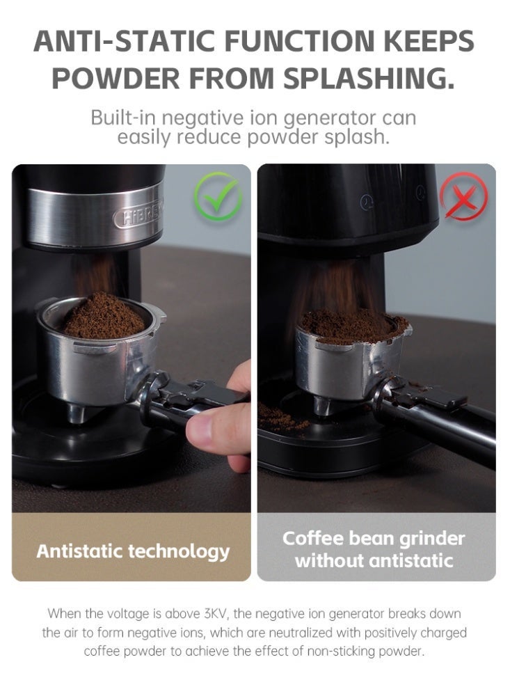 هيبرو ماكينة إسبريسو نصف أوتوماتيكية HiBREW H10B بقوة 20 بار مع مطحنة قهوة كهربائية ذات 31 سرعة، عبوة من قطعتين، طقم ماكينة قهوة منزلية، درجة حرارة قابلة للتعديل للقهوة الباردة/الساخنة، كابتشينو - Image 3