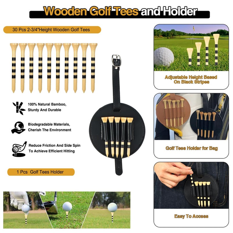 AEORUM Golf Accessories Kit, Golf Gifts for Men & Women, Golf Essentials Tools, 69-Piece Golf Stuff Gear with Oxford Bag, Golf Tees, Golf Club Regripping Kit, Divot Repair Tool,Golf Club Brush - Image 3