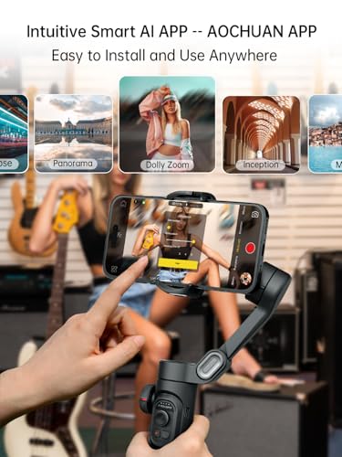AOCHUAN Phone Gimbal Stabilizer 3-Axis Smartphone Foldable Handheld Gimbal for iPhone with Focus Wheel TikTok YouTube Vlog Stabilizer for iPhone16 15 14 13 12 Pro Max Android-Smart XE - Image 5