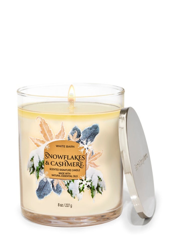 Snowflakes & Cashmere Signature Single Wick Candle 227g