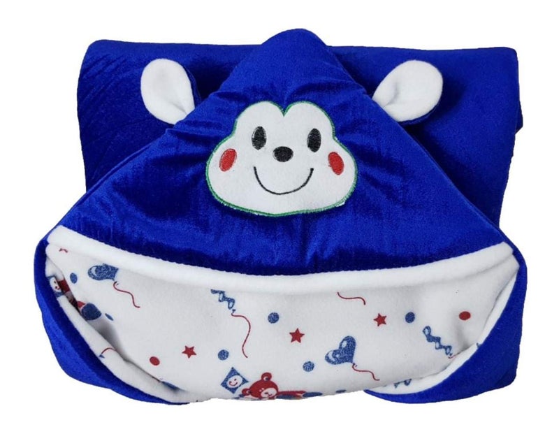 BRANDONN New Born Supersoft and Fluffy All Season Hooded Wrapper/Sleeping Bag/Baby Blanket for Babies Pack of 2 (66 x 66 cm, 0-6 Months) - Image 2
