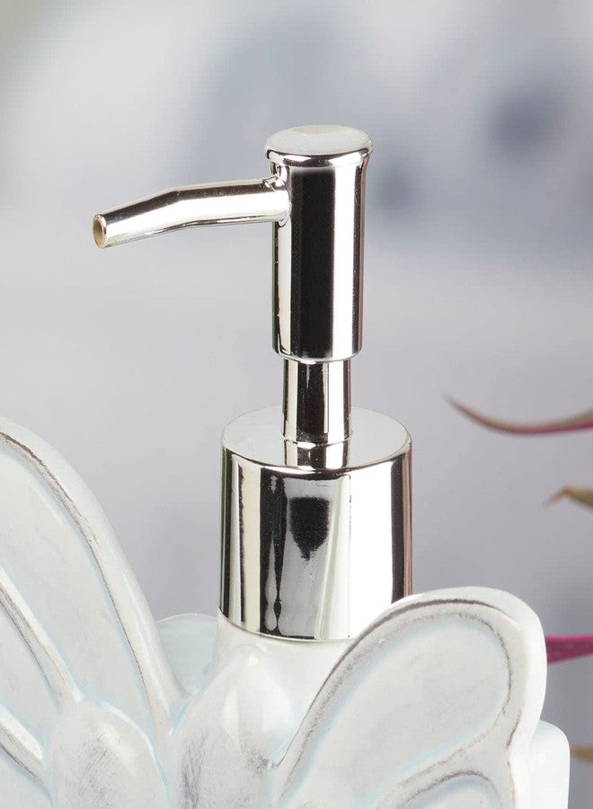 Kookee Ceramic Soap Dispenser with Pump for Kitchen, Bathroom, & Wash Basin, Designer Refillable for Liquid Handwash, Shampoo & Lotion, Leakproof, Set of 1 (7682) - Image 4