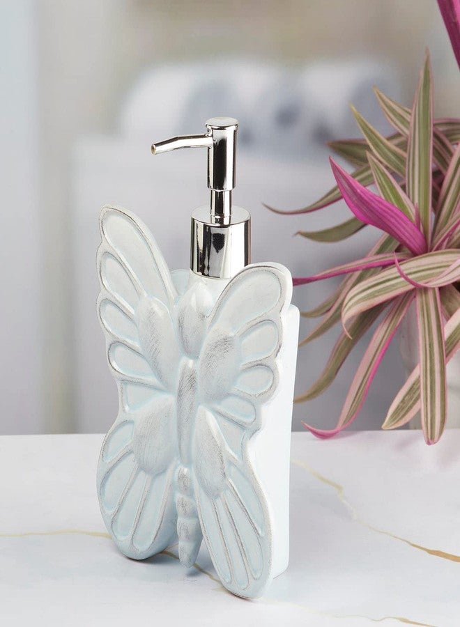 Kookee Ceramic Soap Dispenser with Pump for Kitchen, Bathroom, & Wash Basin, Designer Refillable for Liquid Handwash, Shampoo & Lotion, Leakproof, Set of 1 (7682) - Image 3