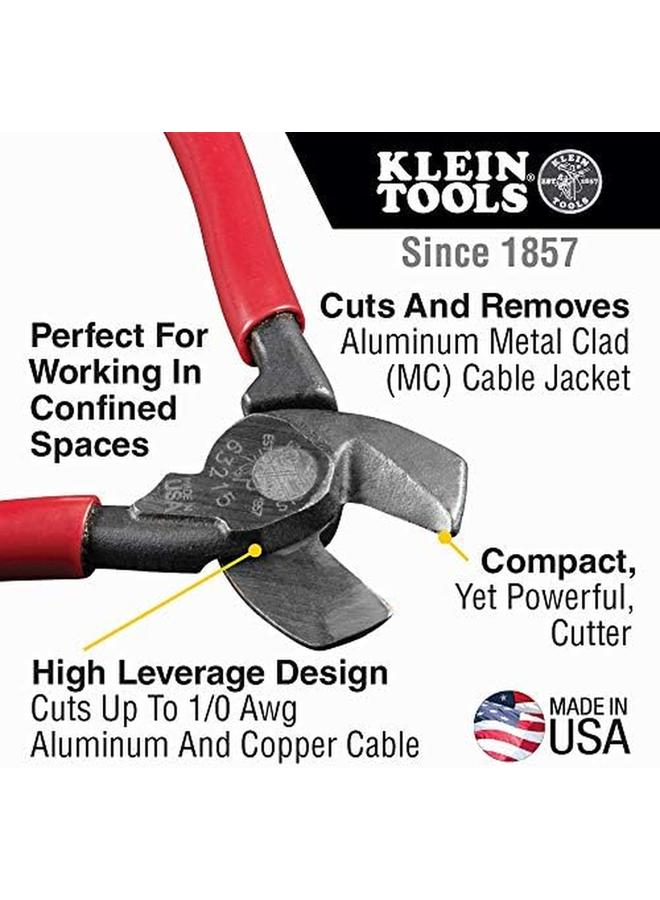 Klein Tools 63215 Cable Cutter High Leverage 6.5 Inch Compact Forged From Us Made Steel Ideal For Cutting Aluminum And Copper Cable - Image 2