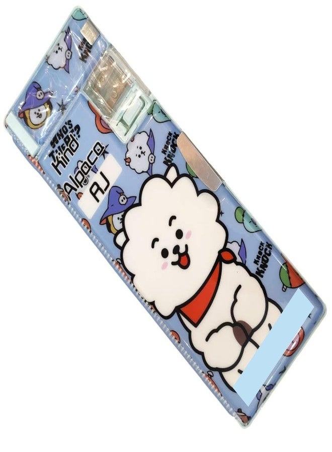 FUNFOB BT21 BTS Pencil Box for Kids for School Stationery Pouch Pencil Case Travel Pouch Cosmetic Bag (RJ Hard) - Image 1