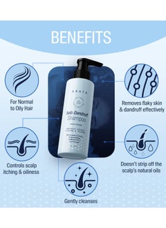 ARATA Arata Anti Dandruff Shampoo 200 ML For Normal To Oily Hair With Tea Tree Oil Treats Dandruff Effectively Takes Care Of Dry Flaky Scalp  - Image 3