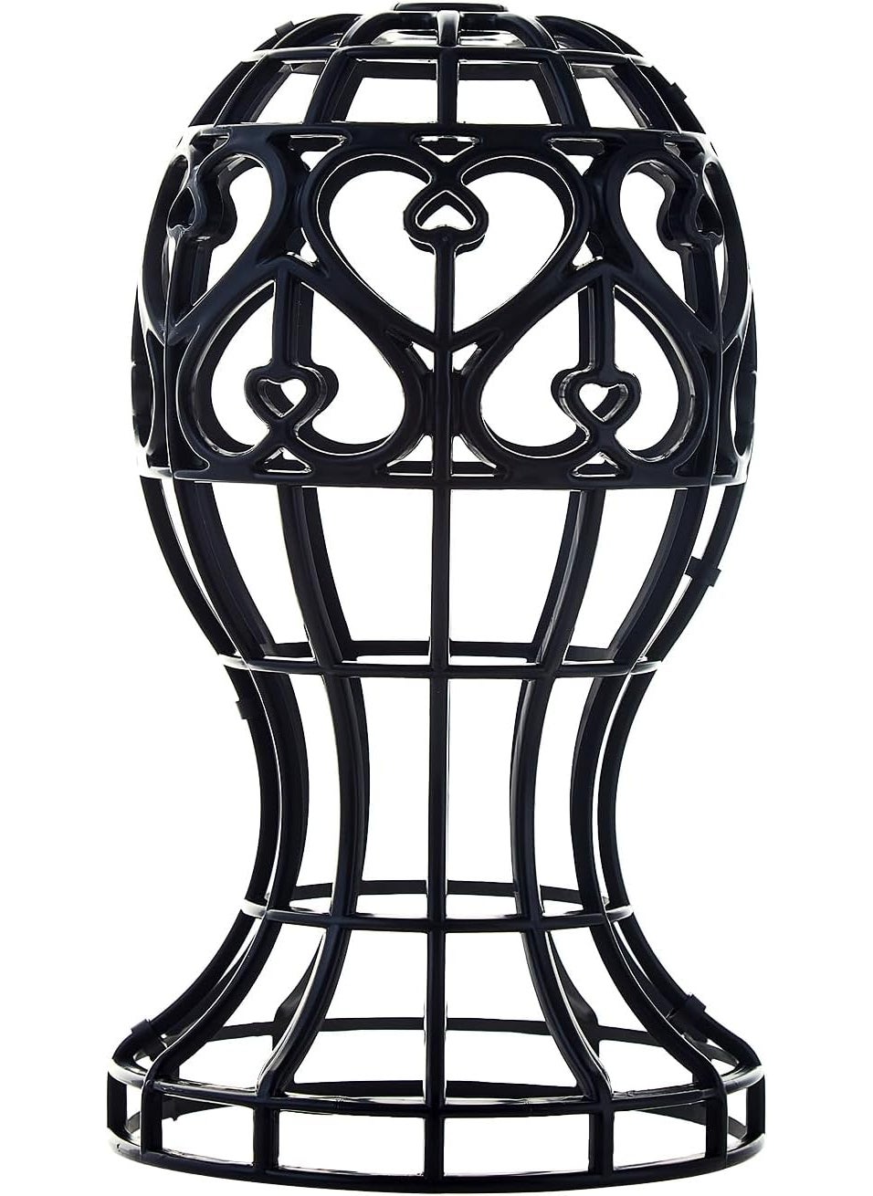 MoyRetty - MoyRetty Wig Stand Plastic HeadShaped Cutout Design Human Hair Pre Plucked wig stand for Long Short Hair Suitable for use at Home or Salons and Various SettingsBlack - Image 1