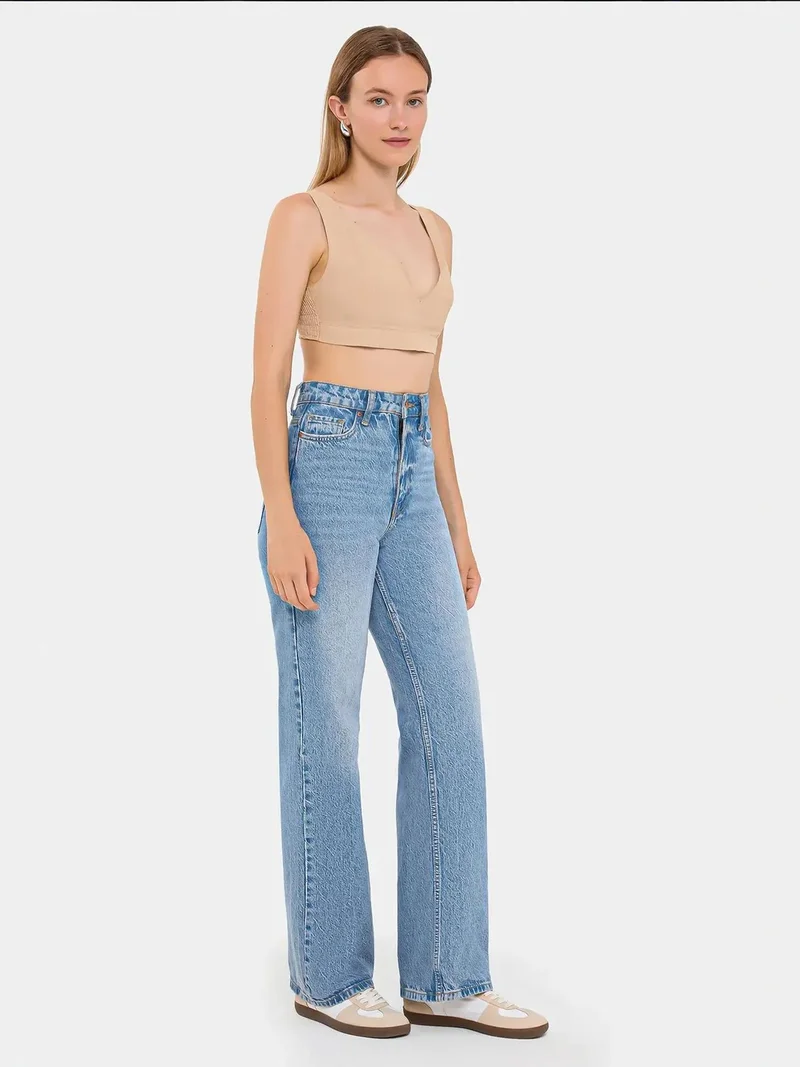 HICCUP V-Neck Sleeveless Woven Crop Top