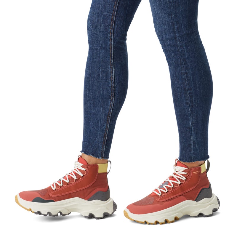 Sorel Women's Kinetic Breakthru Venture Mid Waterproof Shoe - Warp Red, Chalk - Size 9.5 - Image 2