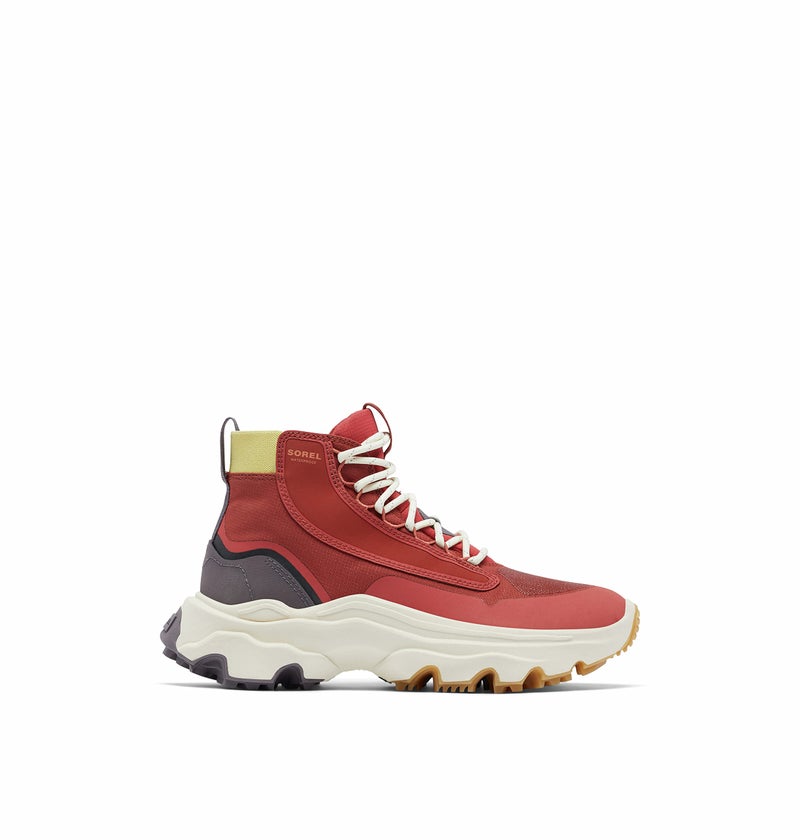 Sorel Women's Kinetic Breakthru Venture Mid Waterproof Shoe - Warp Red, Chalk - Size 9.5 - Image 3