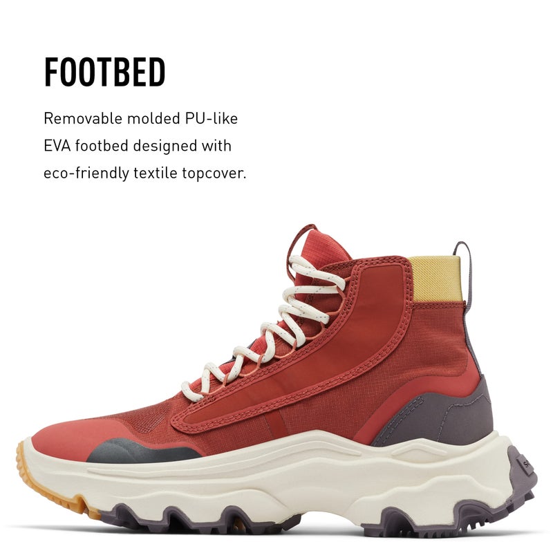 Sorel Women's Kinetic Breakthru Venture Mid Waterproof Shoe - Warp Red, Chalk - Size 9.5 - Image 5