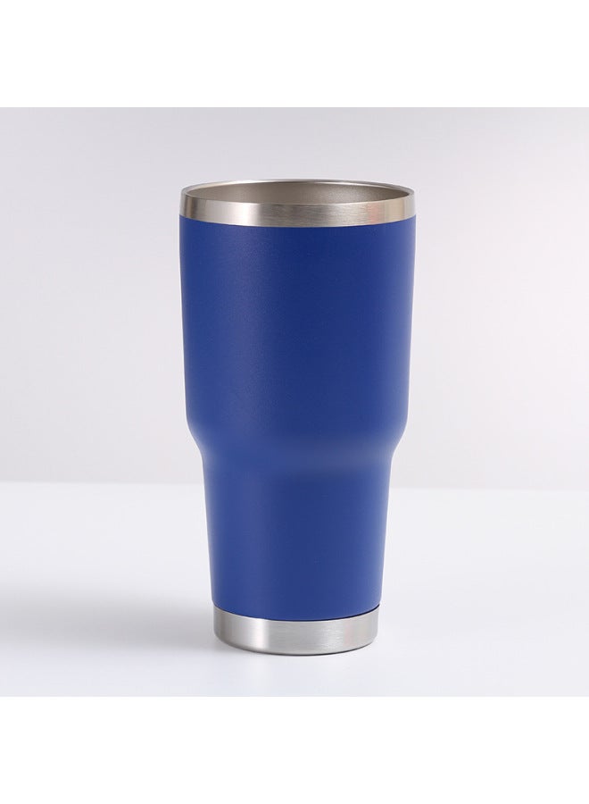 30oz Car Cup Spray Plastic Double-layer Vacuum Ice Cup Outdoor Car Portable 304 Stainless Steel Thermos Cup