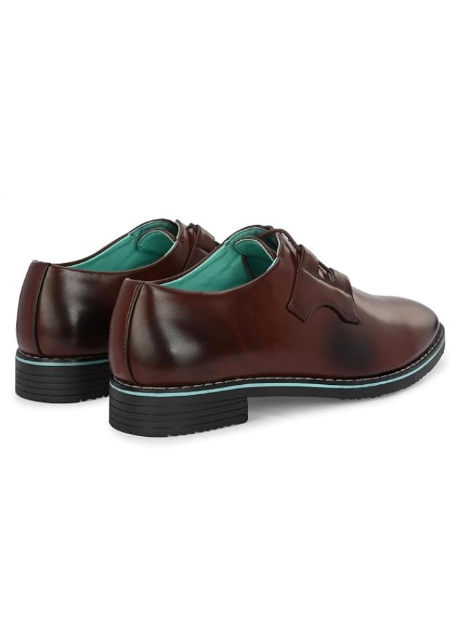 NOAK Handcrafted Derby Brown with Criss Cross Lacing|Brown|7 UK - Image 2