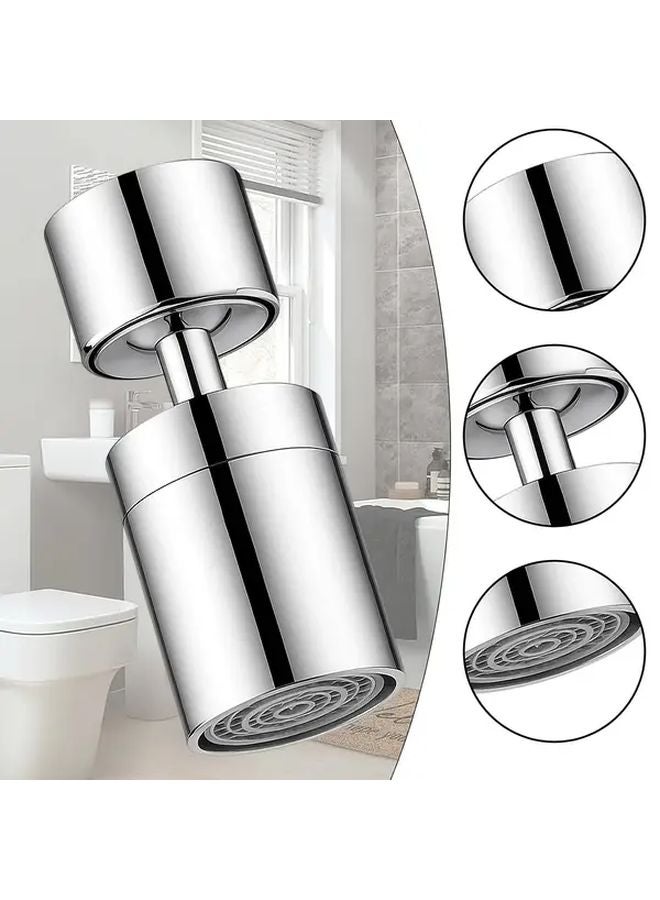 قطعتان 360 رذاذ صنبور دوار مقاوم للرشاش نمط مزدوج رغوة دش قابل لتعديل التدفق - Image 5