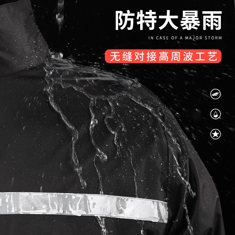 New Raincoat And Rain Pants Set, Separate Pieces, For Delivery Riders, Storm-Proof, Motorcycle, Men'S Full-Body Long Style, Electric Cycling - Image 3