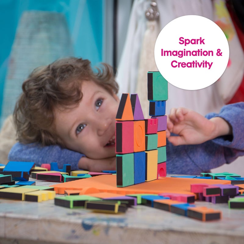 Edushape Magic Shapes Magnetic Foam Building Blocks, 54 Piece - Image 5