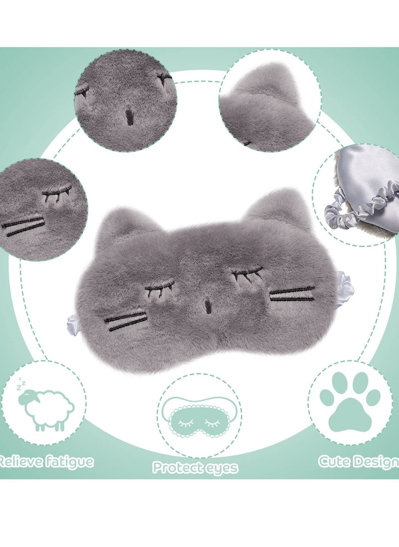 SYOSI - Sleeping Eye Mask, Children Blackout Mask Cute Animal Design Adjustable Elastic Soft Mask Suitable for Women Children, Girls and Adults Travel Lunch Break Resting Eye Mask (3 Pieces) - Image 1